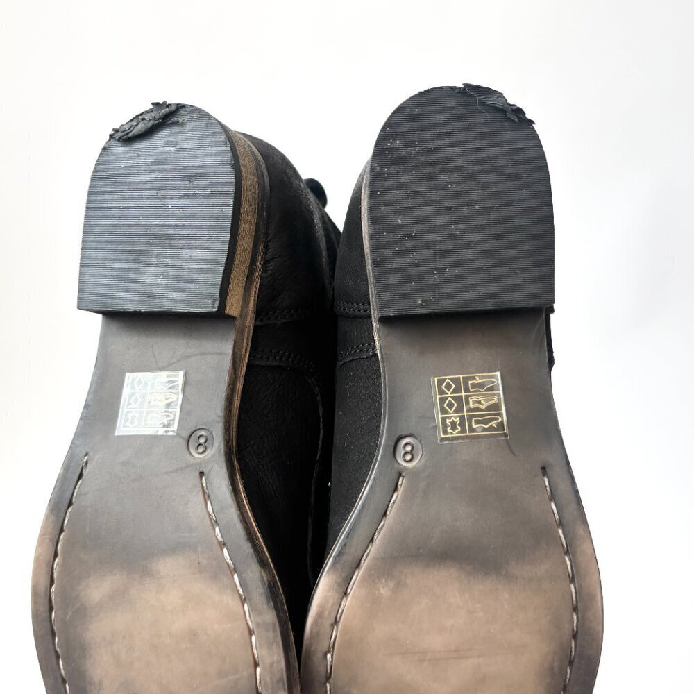 Black Diba Eli Genuine Black Suede Leather Combat Ankle Booties - sz 8 - Picture 6 of 15